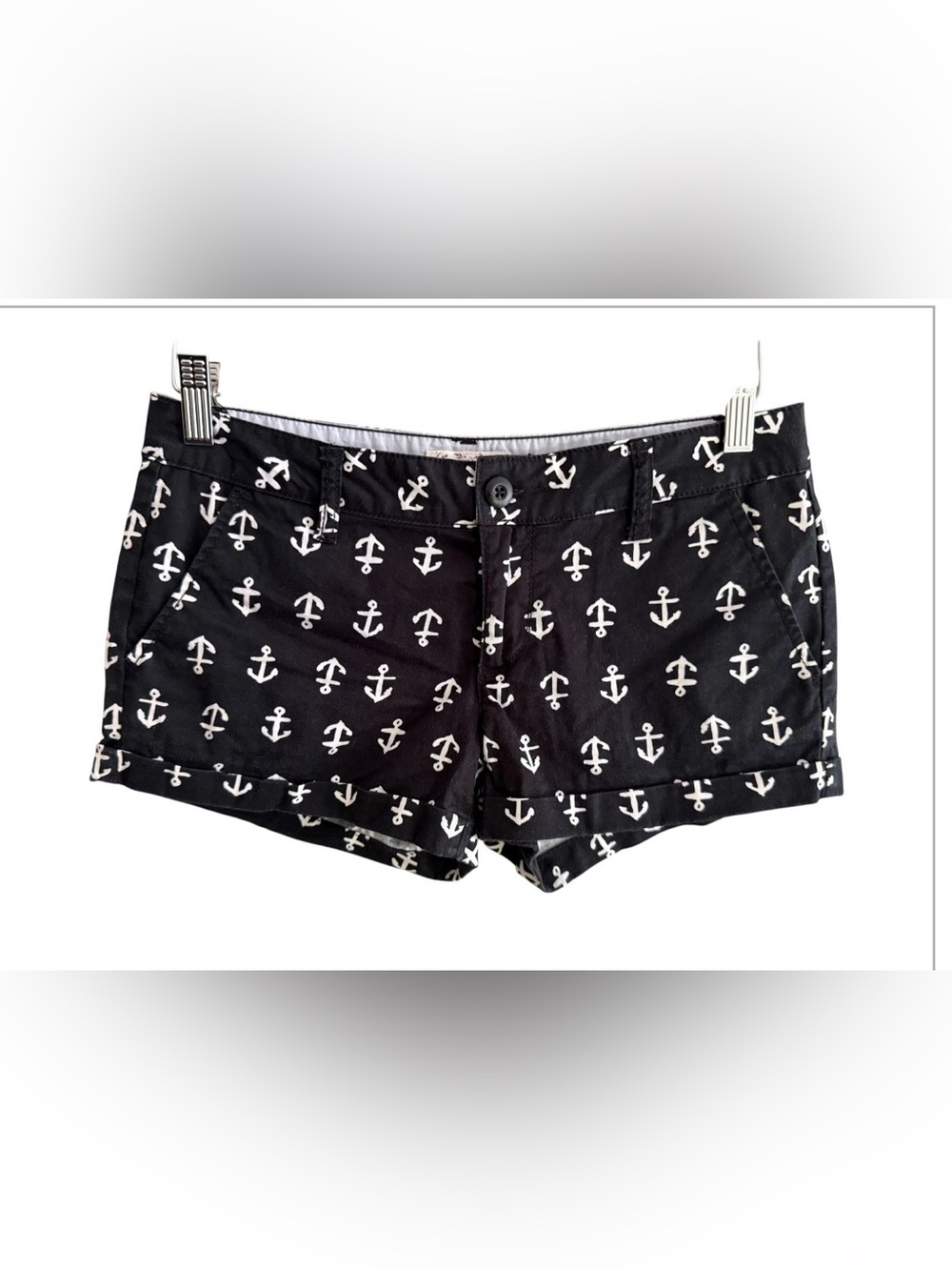 SO Black Anchor-Print Cotton Bermuda Shorts